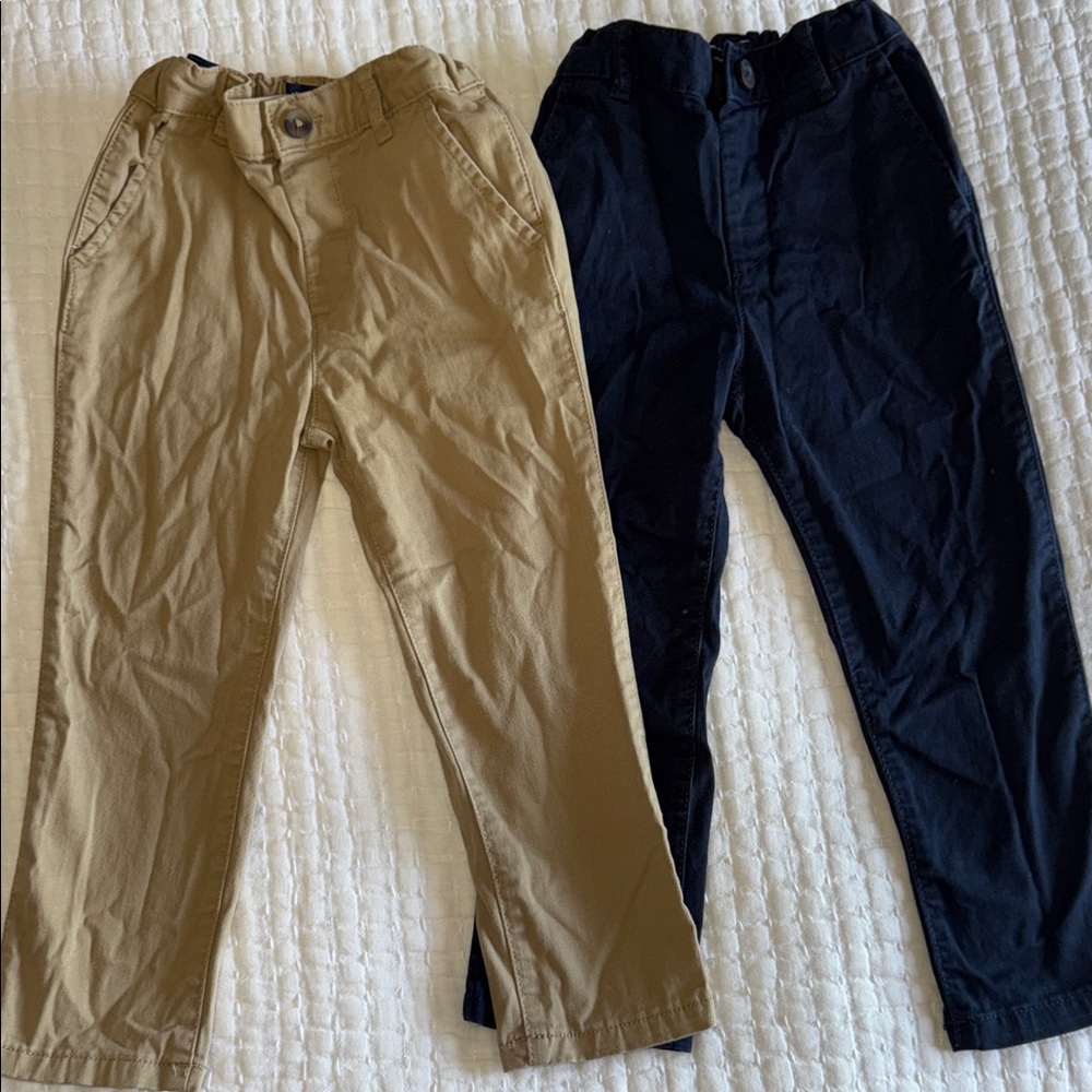 The Children’s Place and Navy and Khaki Uniform Pants Set 4T Like New